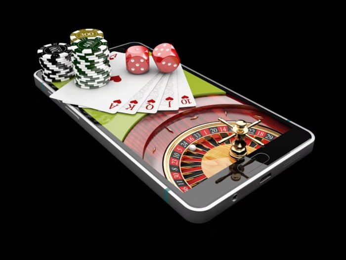 Layar seleksi meja Auto Roulette dengan berbagai batas taruhan
